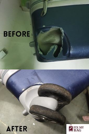 samsonite bag cracks dents repair